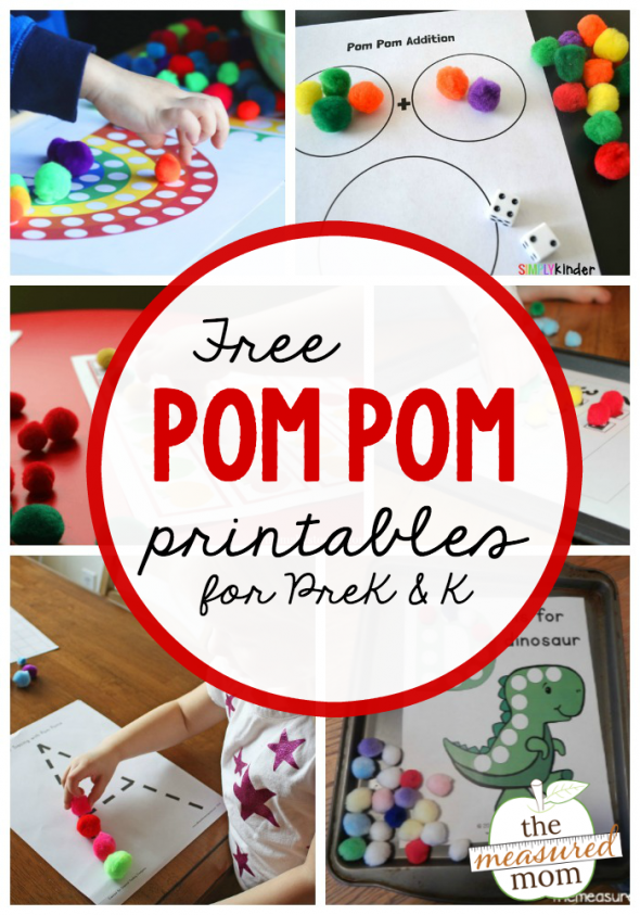 查看这款11个可打印POM POM活动的集合 - 非常适合建立早期数学和扫盲技能！